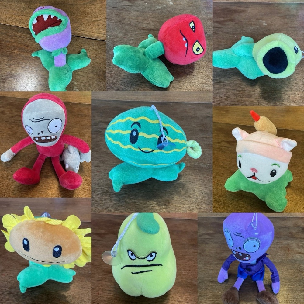 Plants VS Zombies PVZ Plush / Suction Cup Lot‎ Of 10